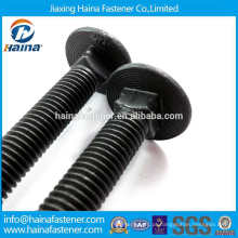 Feito em China Carbono aço Cogumelo cabeça Grade Black Carriage Bolt